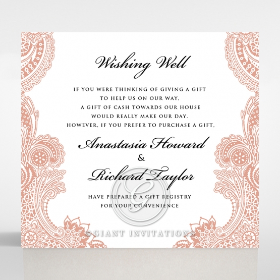 Regal Charm Letterpress gift registry invite card design