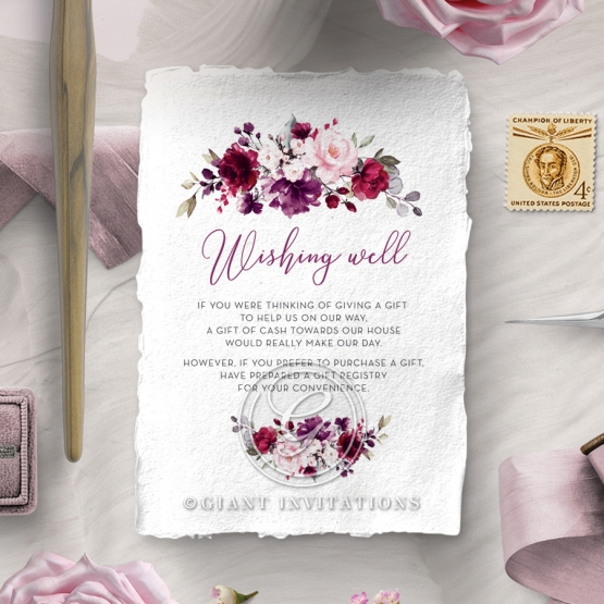 Their Fairy Tale wishing well stationery invite card