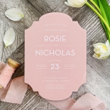 Pink Chic Charm Acrylic Invite Card Design