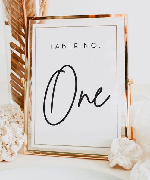 free table numbers