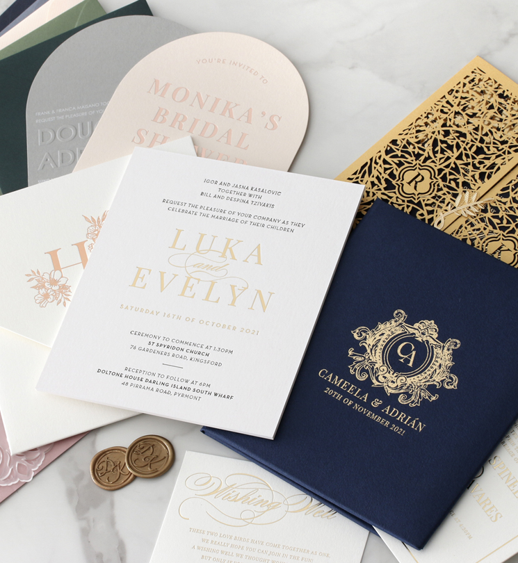 assorted samples of invitations