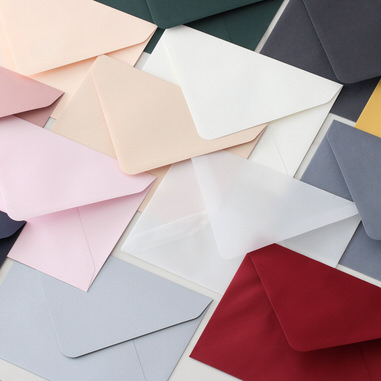 coloured invitation envelopes