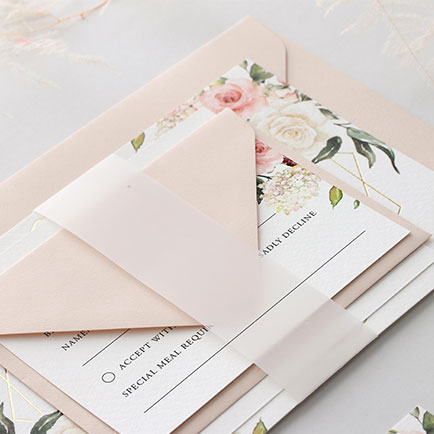 floral invitation card set